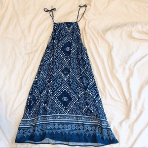 H&M Blue and White Patterned Sundress